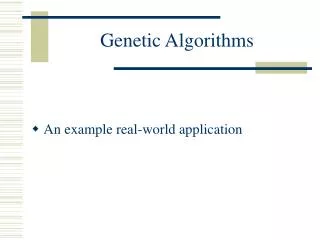 Genetic Algorithms