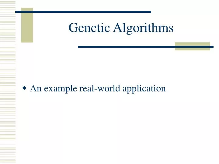 genetic algorithms