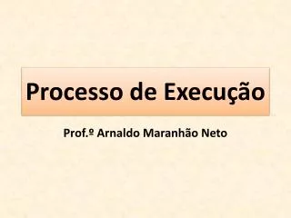 processo de execu o
