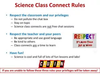 Science Class Connect Rules