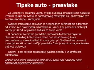 tipske auto presvlake