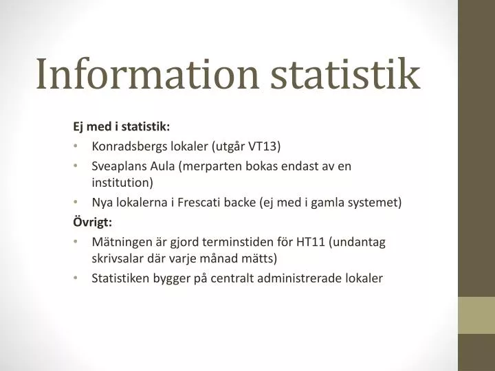 information statistik