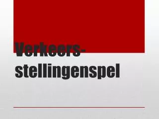 verkeers stellingenspel