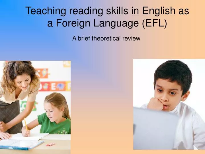 teaching reading skills in english as a foreign language efl