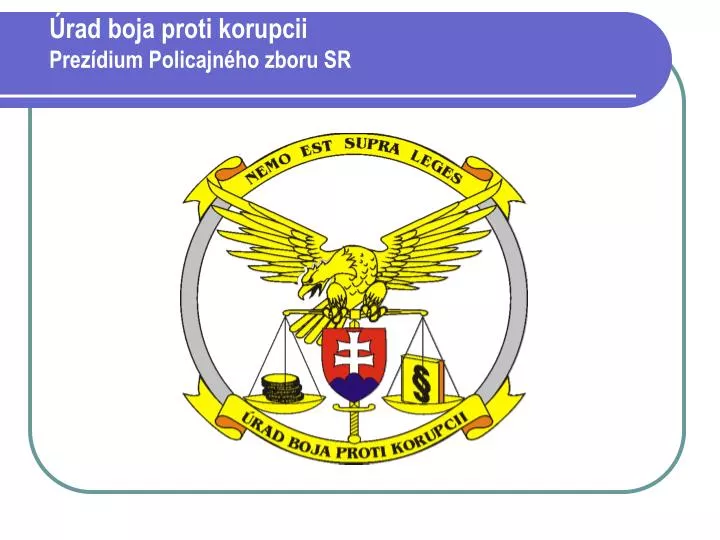 rad boja proti korupcii prez dium policajn ho zboru sr