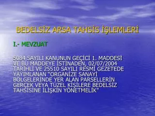 bedels z arsa tahs s lemler