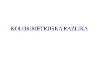 kolorimetrijska razlika