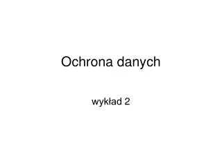 ochrona danych