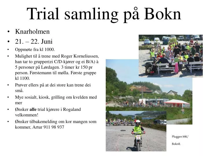 trial samling p bokn