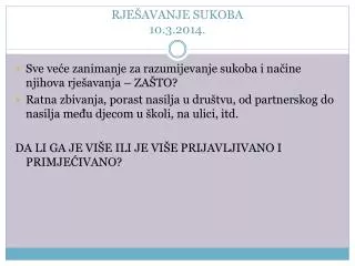 rje avanje sukoba 10 3 2014