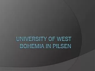 University of WesT Bohemia in Pilsen