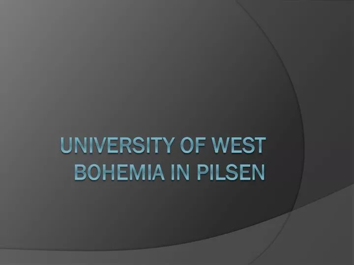 university of west bohemia in pilsen