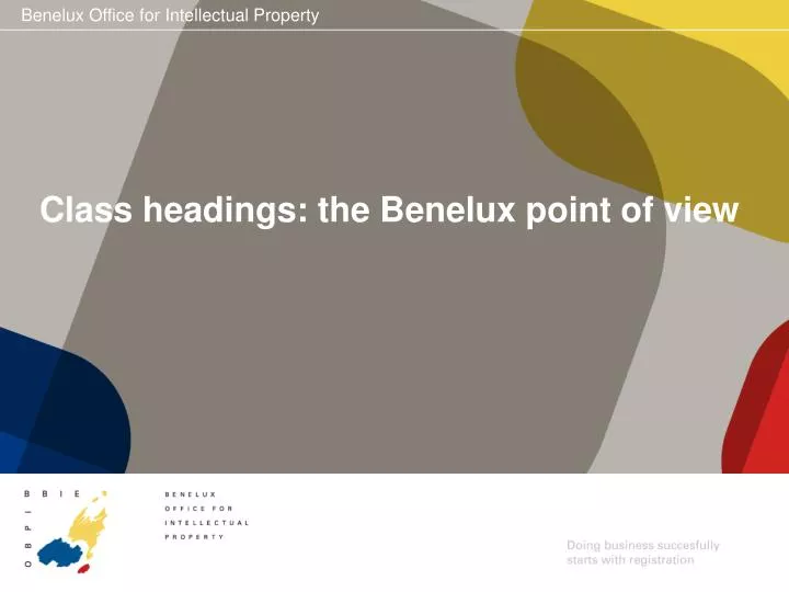 class headings the benelux point of view