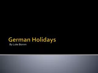 German Holidays