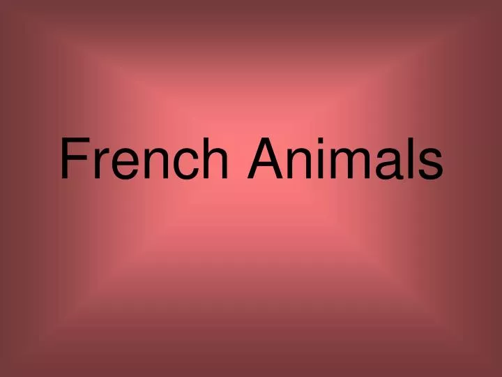 french animals