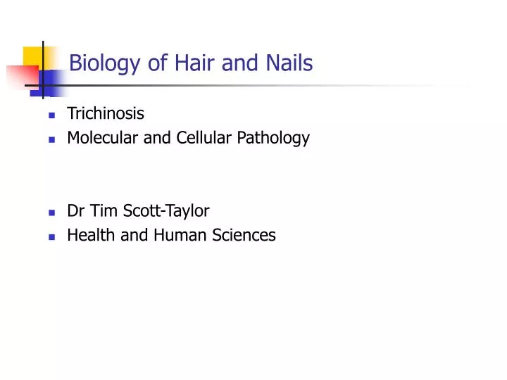 biology of hair and nails