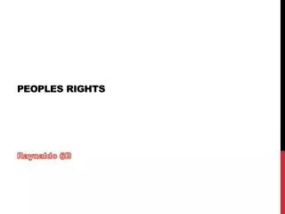 Peoples rights