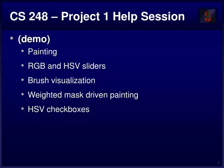 cs 248 project 1 help session