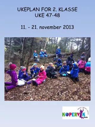 ukeplan for 2 klasse uke 47 48 11 21 november 2013