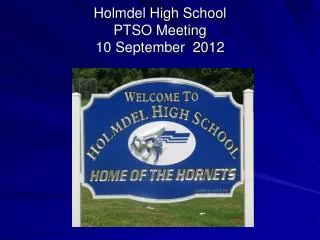 Holmdel High School PTSO Meeting 10 September 2012