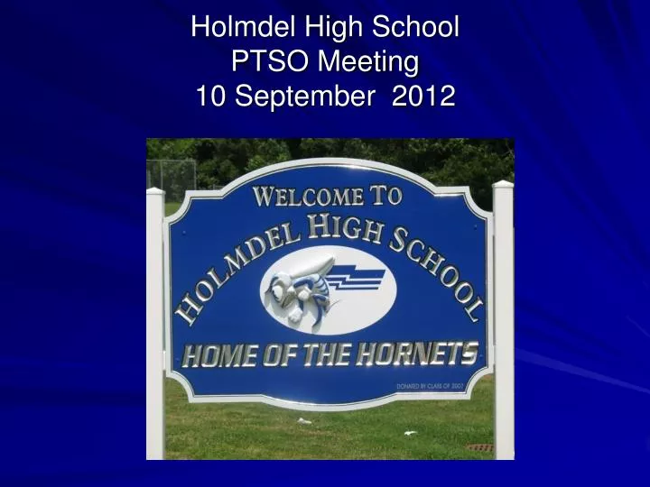 holmdel high school ptso meeting 10 september 2012