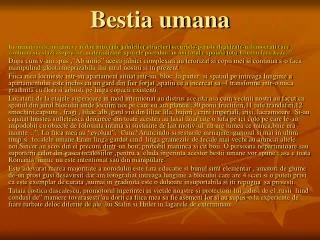 bestia umana