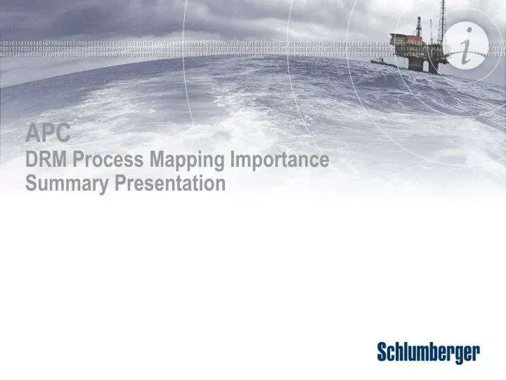 apc drm process mapping importance summary presentation