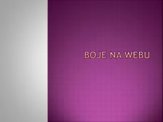 boje na webu