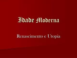 idade moderna