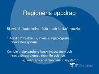 regionens uppdrag