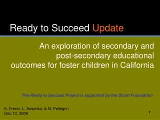 Ready to Succeed Update