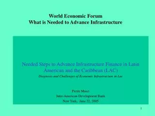 World Economic Forum What is Needed to Advance Infrastructure