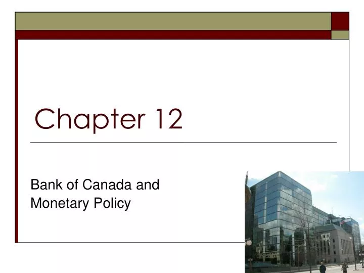 bank of canada and monetary policy