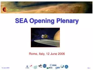SEA Opening Plenary