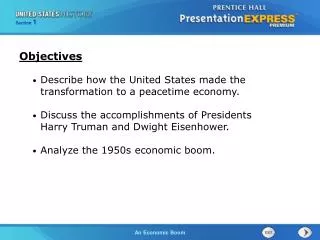 Describe how the United States made the transformation to a peacetime economy.