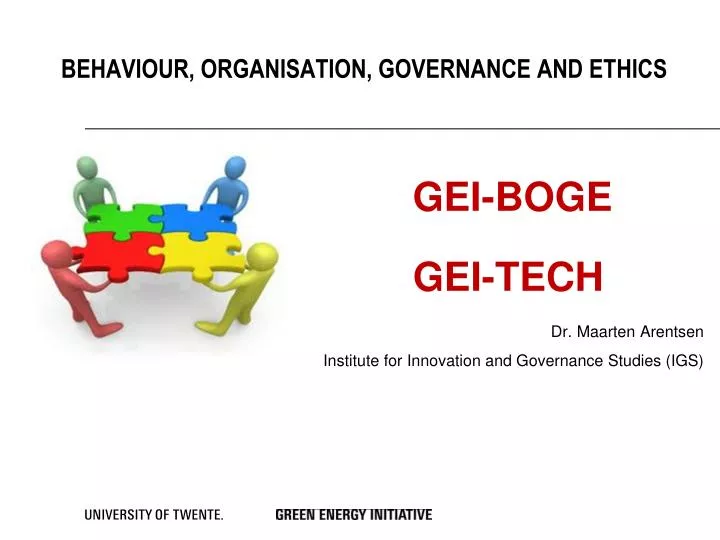 behaviour organisation governance and ethics