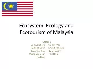 Ecosystem, Ecology and Ecotourism of Malaysia