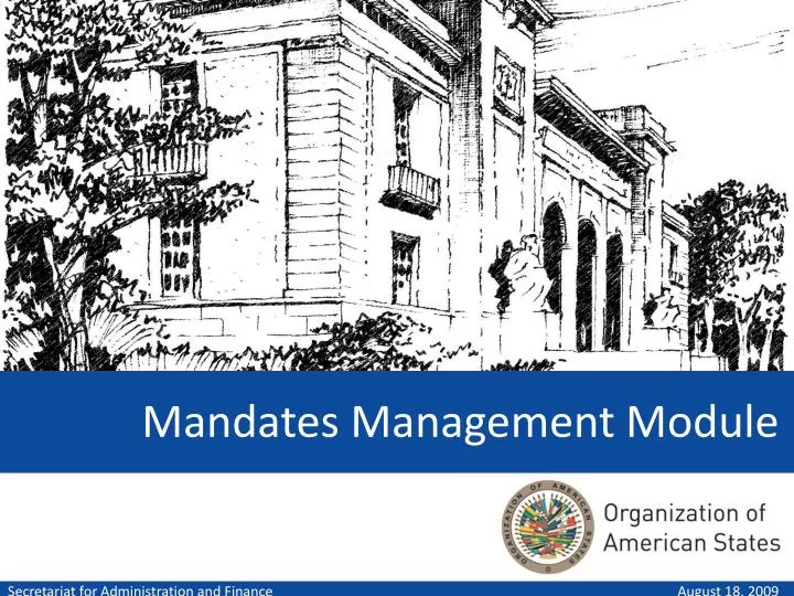 mandates management module