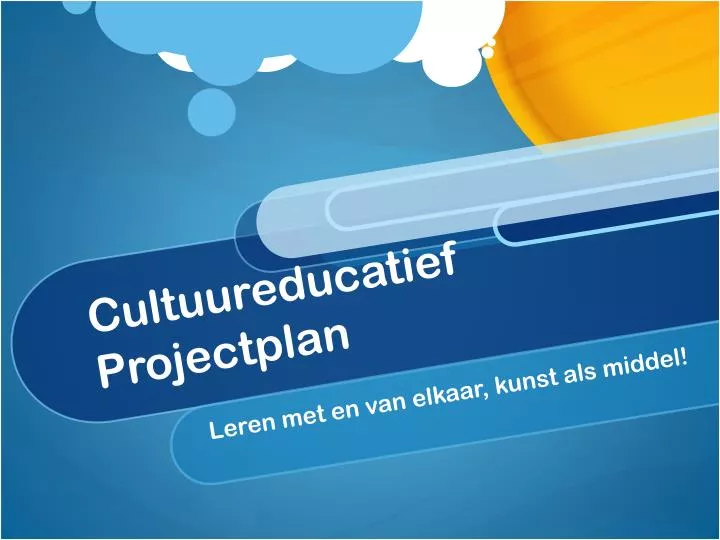 cultuureducatief projectplan