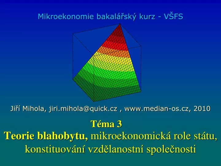 teorie blahobytu mikroekonomick role st tu konstituov n vzd lanostn spole nosti