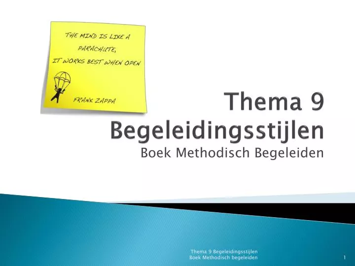 thema 9 begeleidingsstijlen