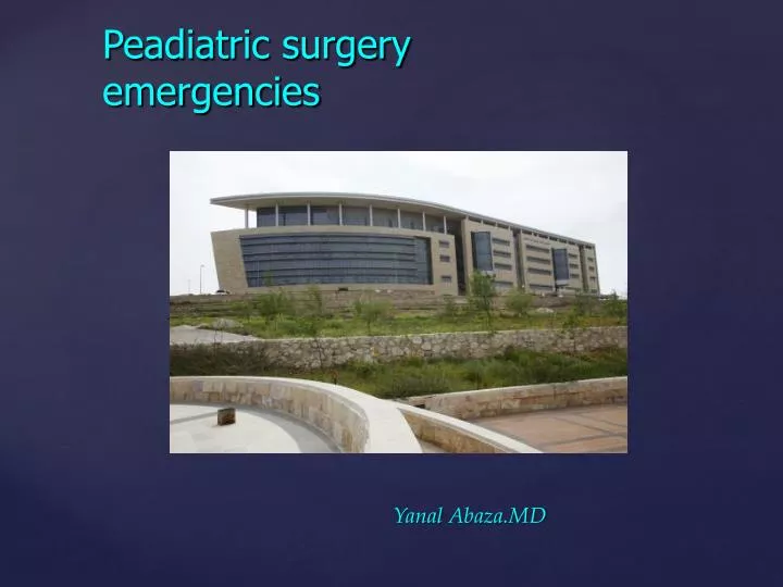 peadiatric surgery emergencies