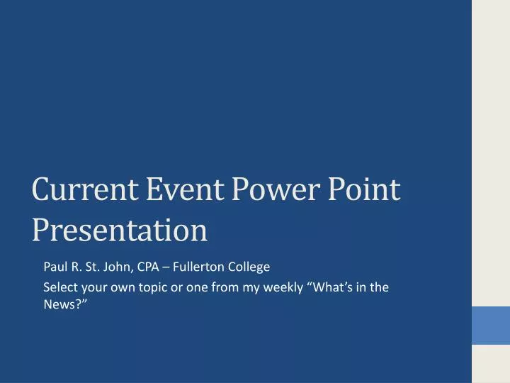 current event power point presentation