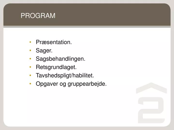 program