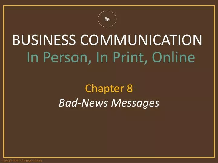 chapter 8 bad news messages