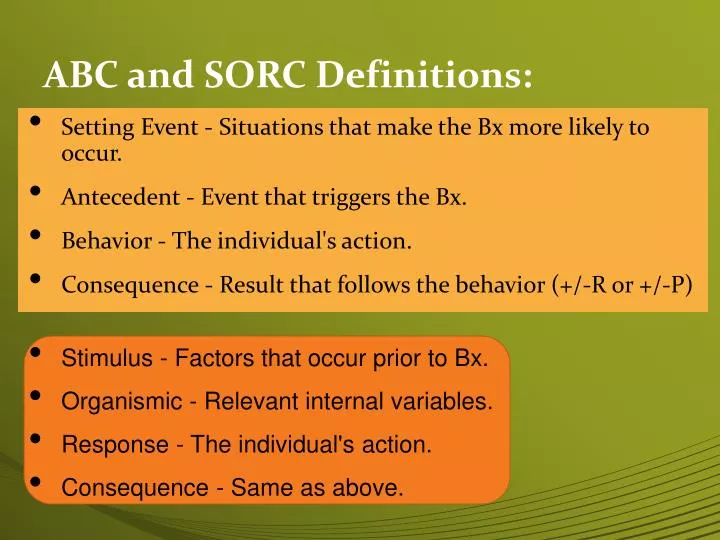abc and sorc definitions