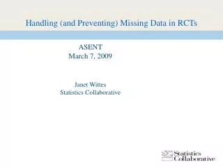 Handling (and Preventing) Missing Data in RCTs