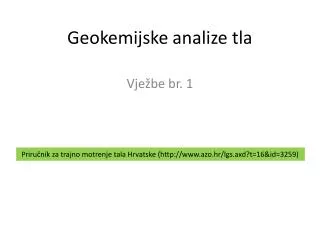 geokemijske analize tla