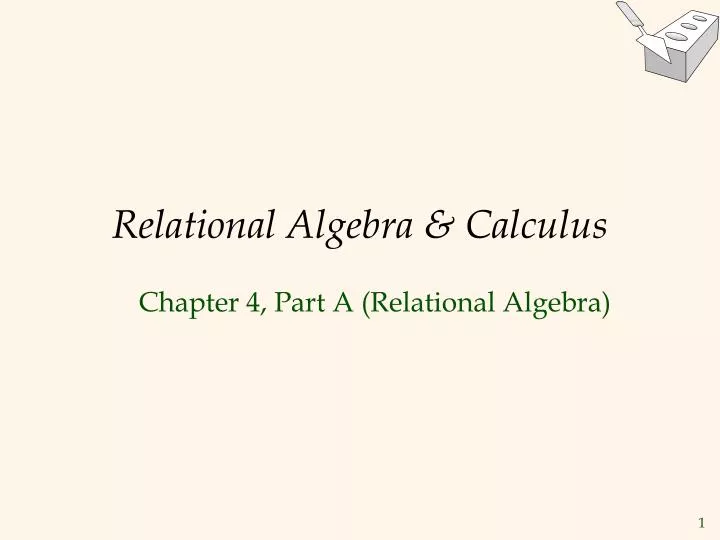 relational algebra calculus
