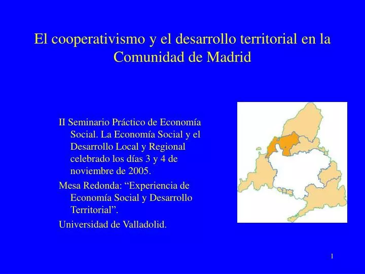 el cooperativismo y el desarrollo territorial en la comunidad de madrid